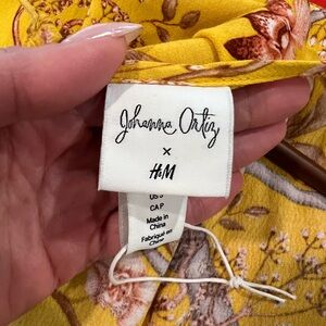 H&M x Johanna Ortiz Yellow and Brown Floral Dress